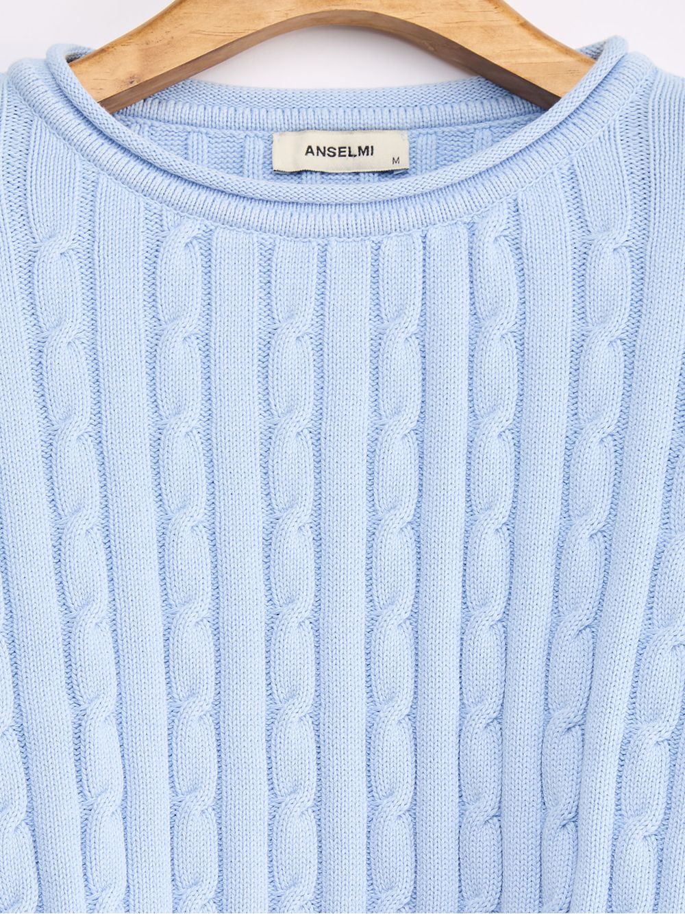 Anselmi — Blusa Leve Tranças Azul Gelo