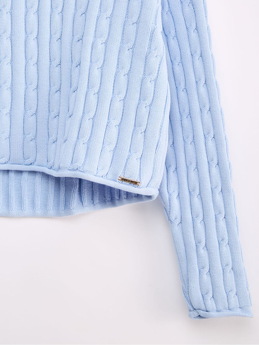 Anselmi — Blusa Leve Tranças Azul Gelo
