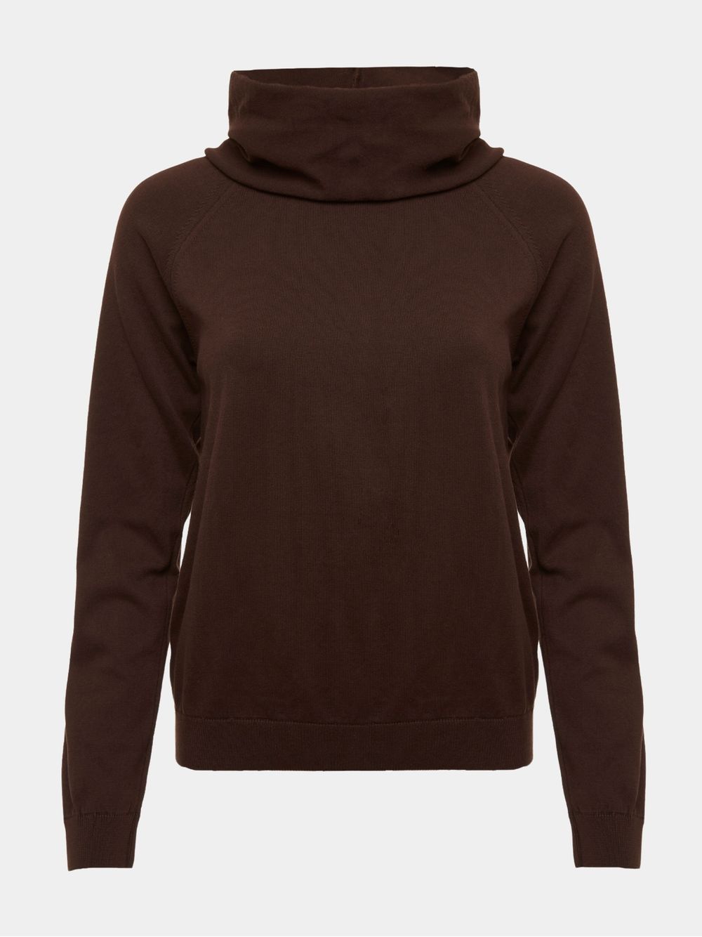 Anselmi — Blusa Básica com Gola Alta Chocolate