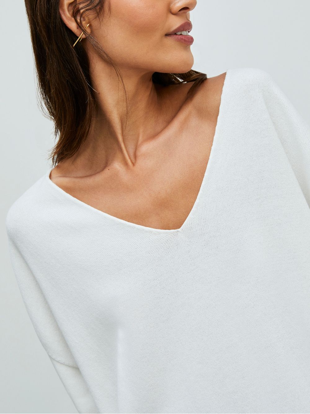 Anselmi — Suéter Amplo 100% Algodão Off White