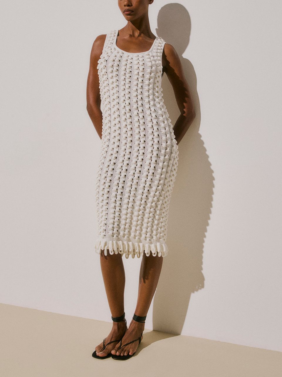 Vestido Alças Midi Off White