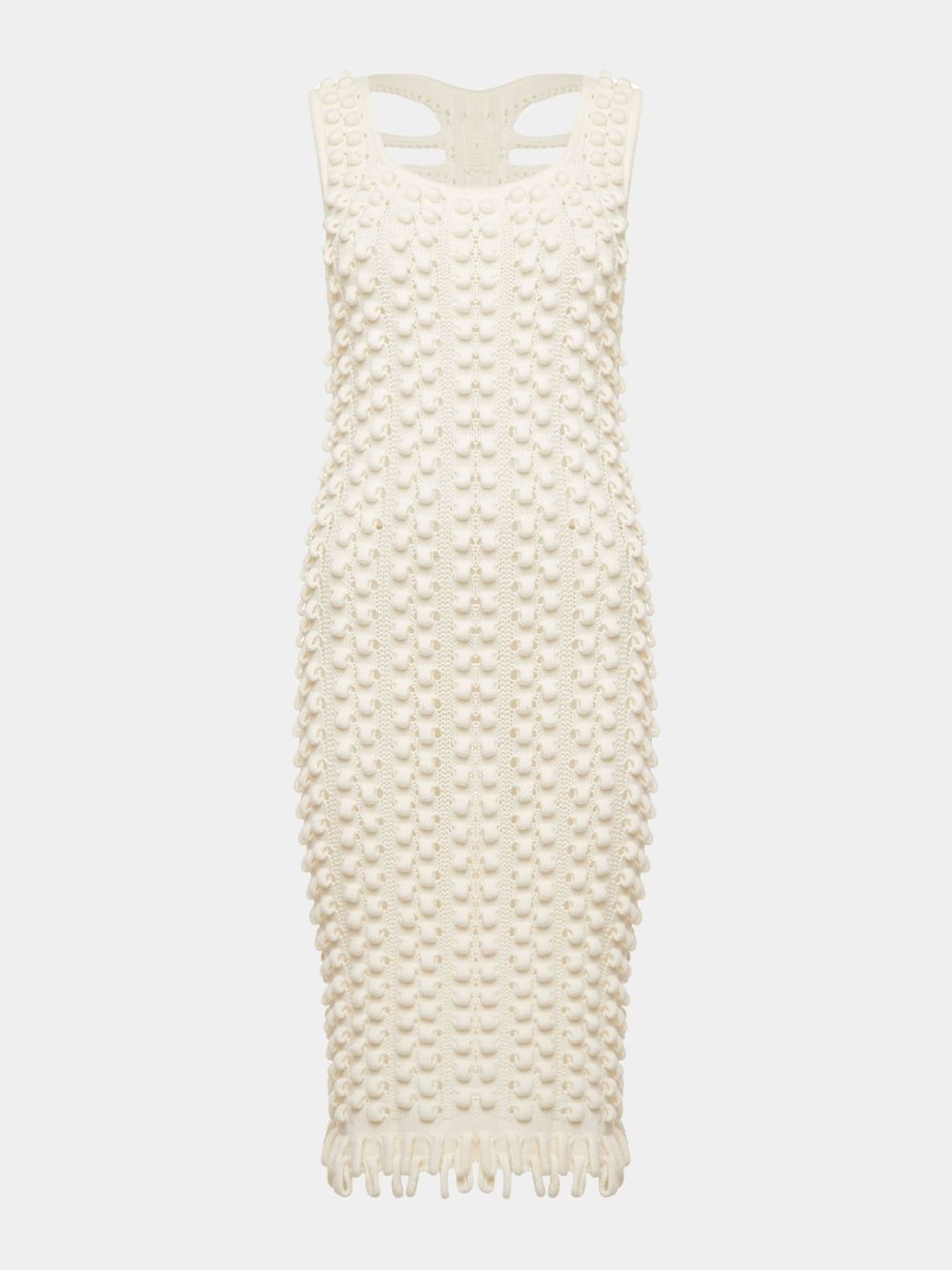 Anselmi — Vestido Alças Midi Off White