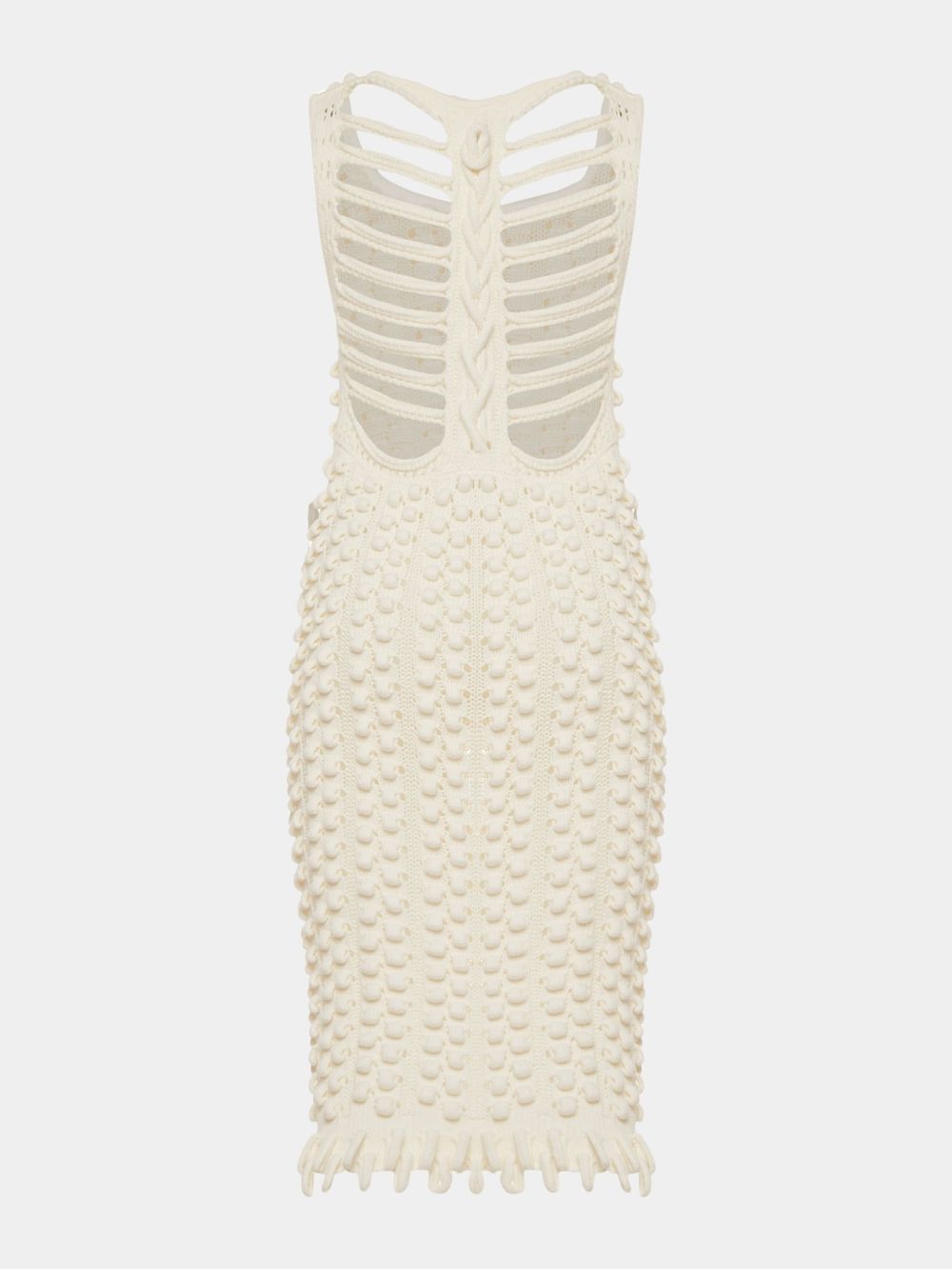 Anselmi — Vestido Alças Midi Off White