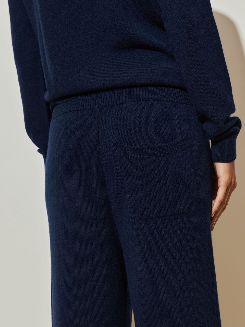 Anselmi — Básica 100% Cashmere Gola Redonda Marinho