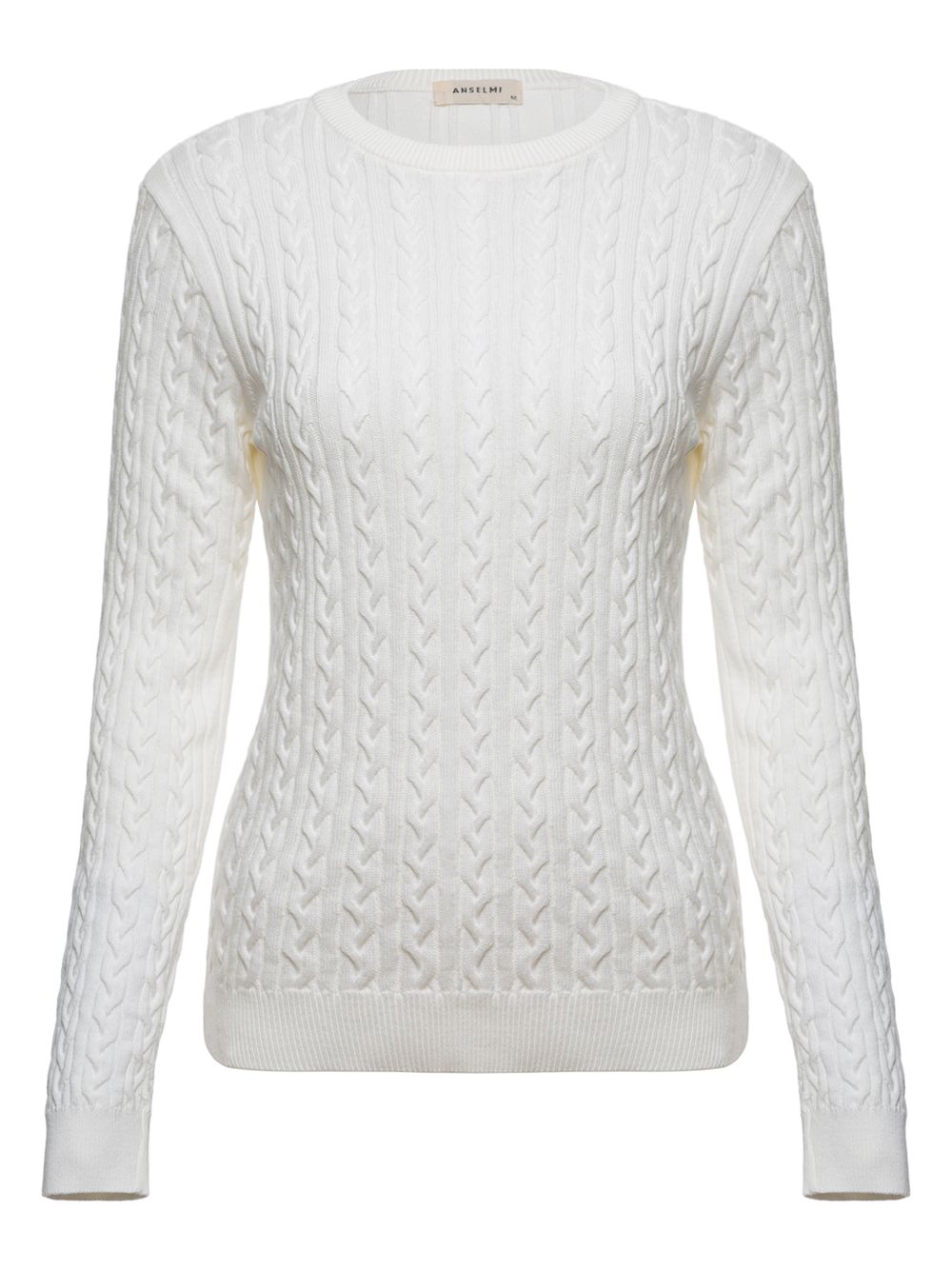 Anselmi — Suéter Básico Tranças Off White