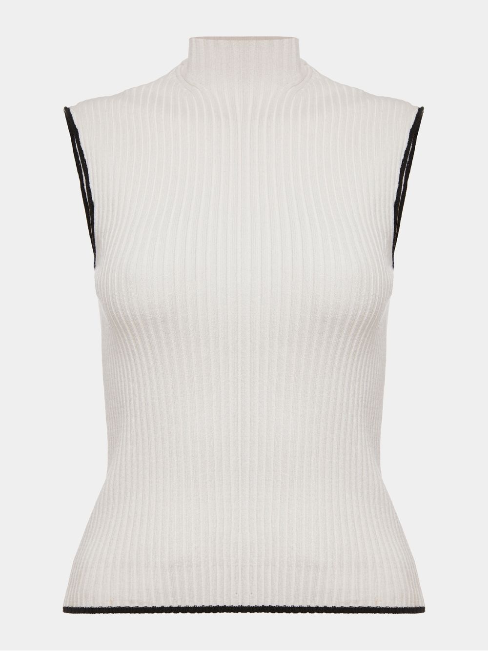 Anselmi — Blusa Minimal Contraste Off White