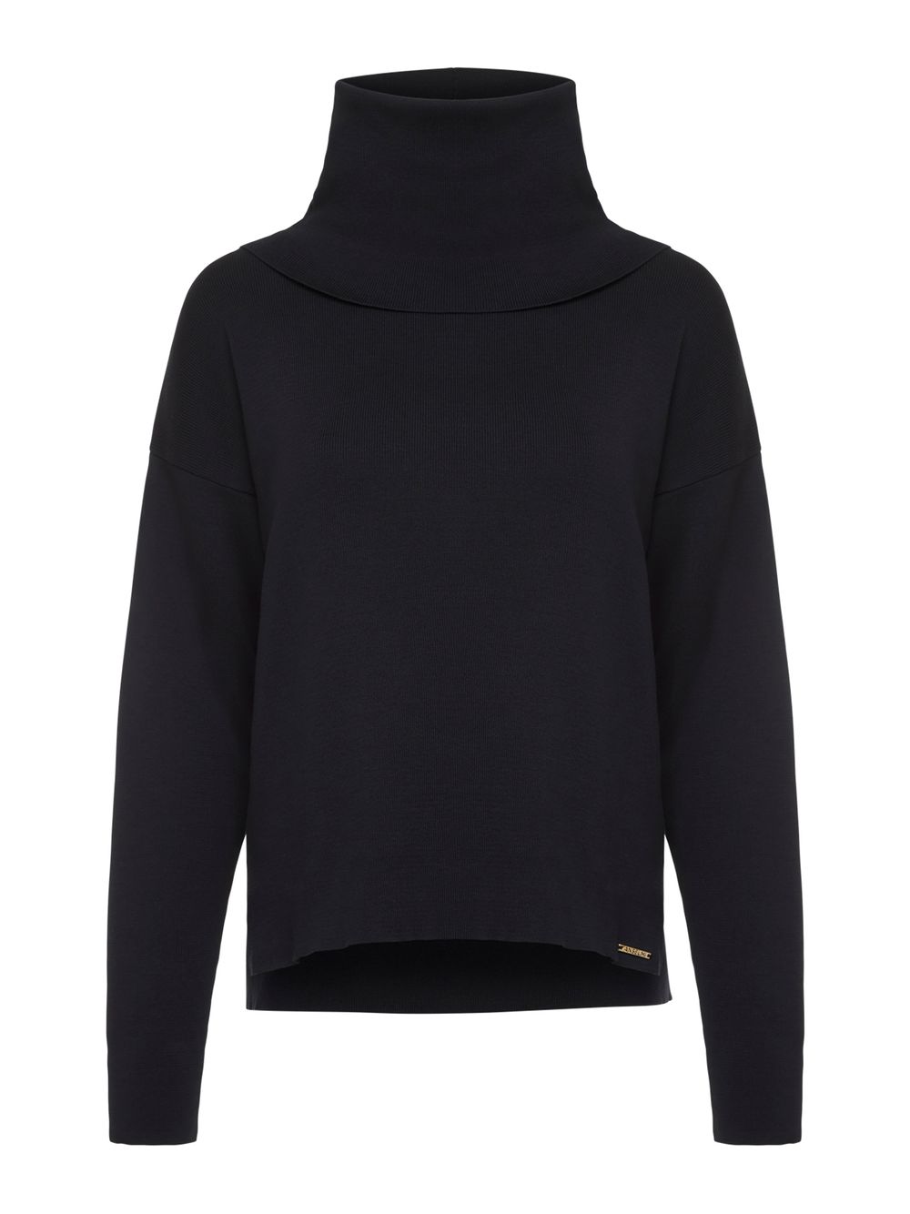 Anselmi — Blusa Gola Alta Cava Reta Preto