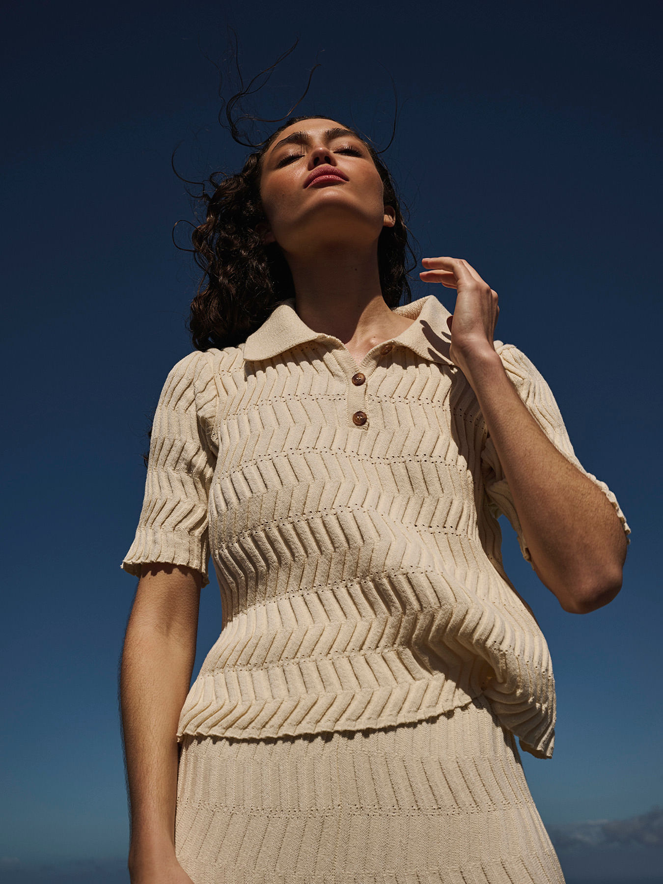 Blusa Polo Links Cru — Anselmi