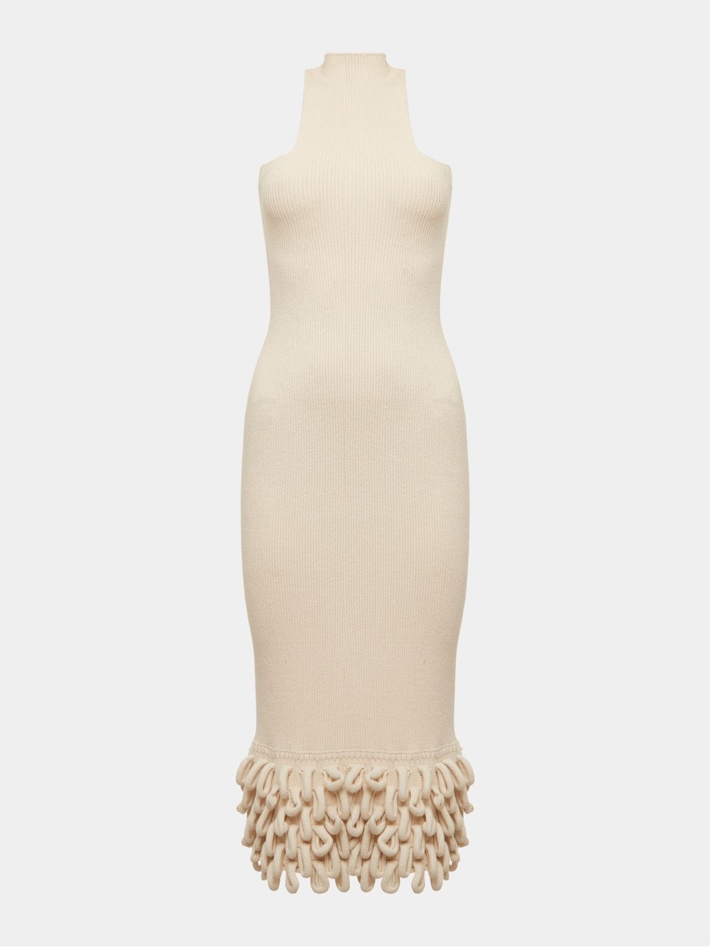 Anselmi — Vestido Midi com Franjas Cru