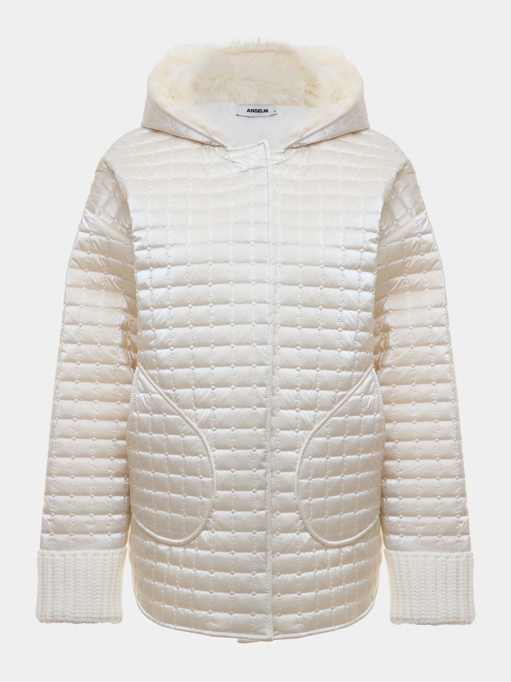 Anselmi — Jaqueta Nylon Matelassê Off White
