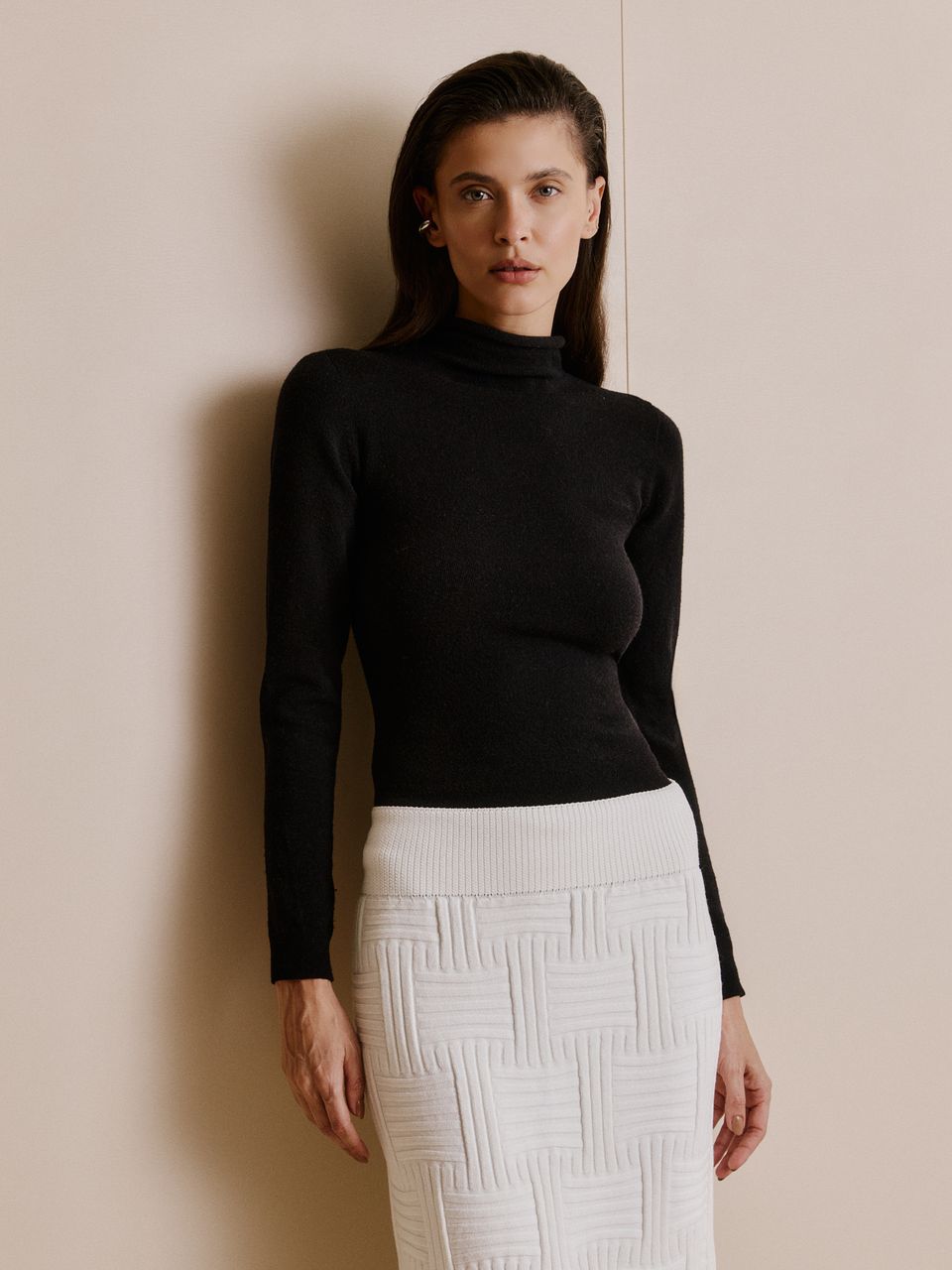 Blusa Feminina em Lã Merino Preto