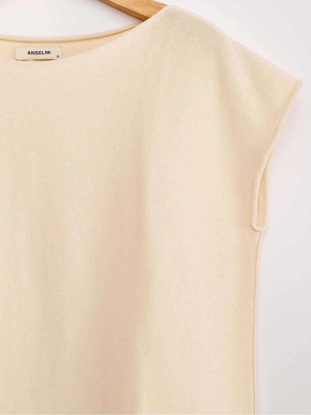 Anselmi — Blusa Ampla Decote Canoa Cru