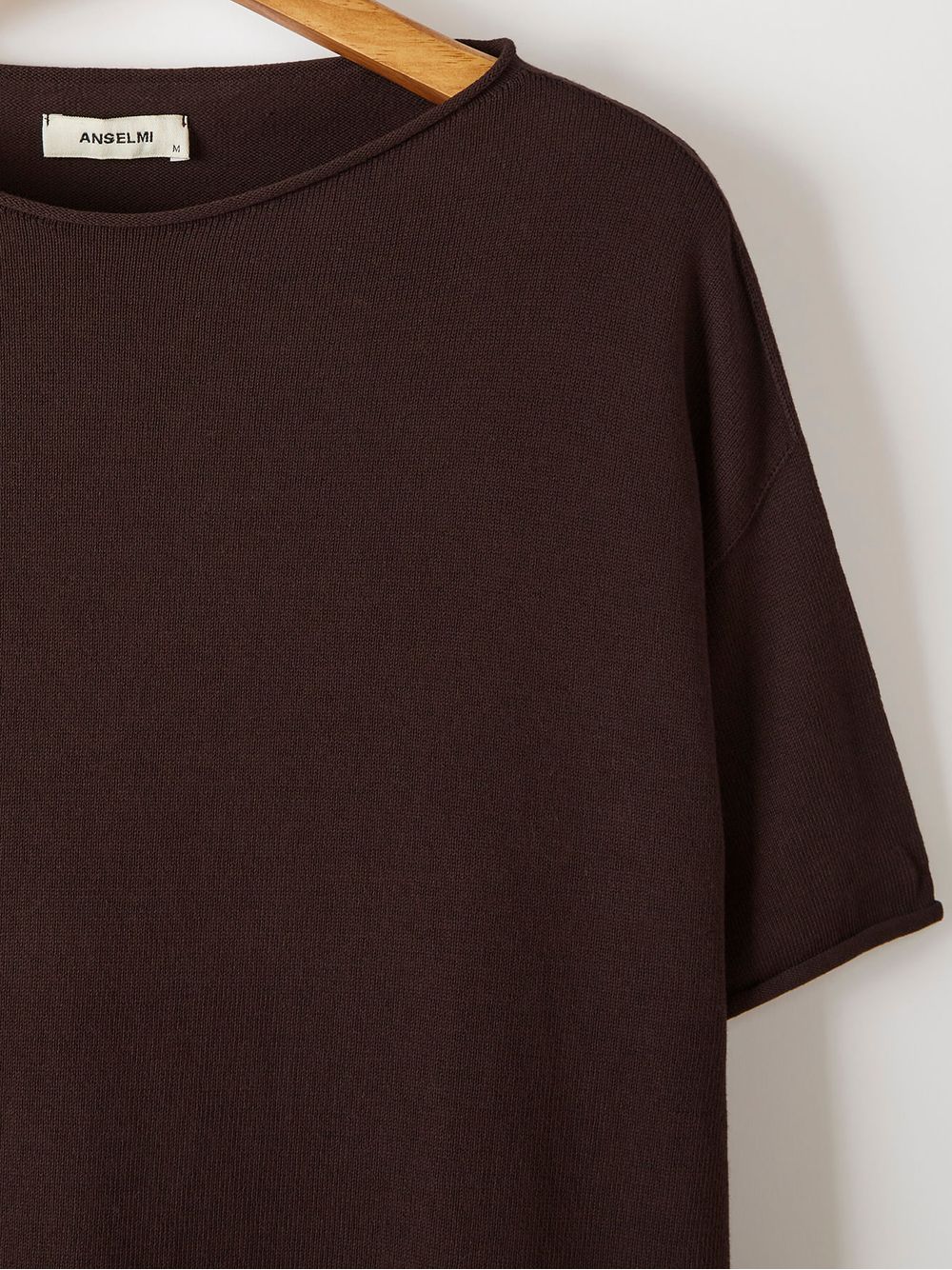 Anselmi — Blusa Básica Decote Canoa Chocolate