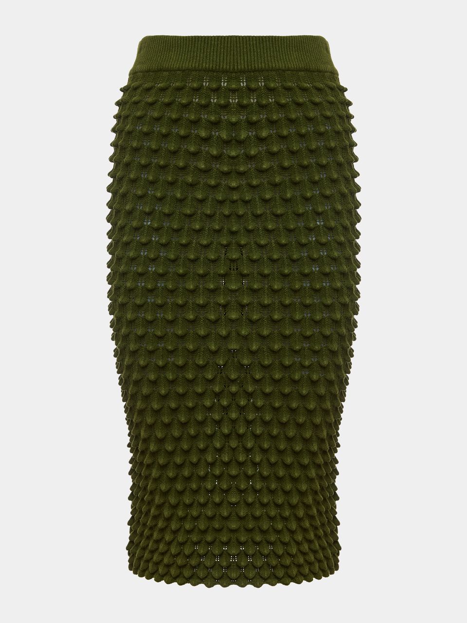 Saia Midi Colméia Matcha