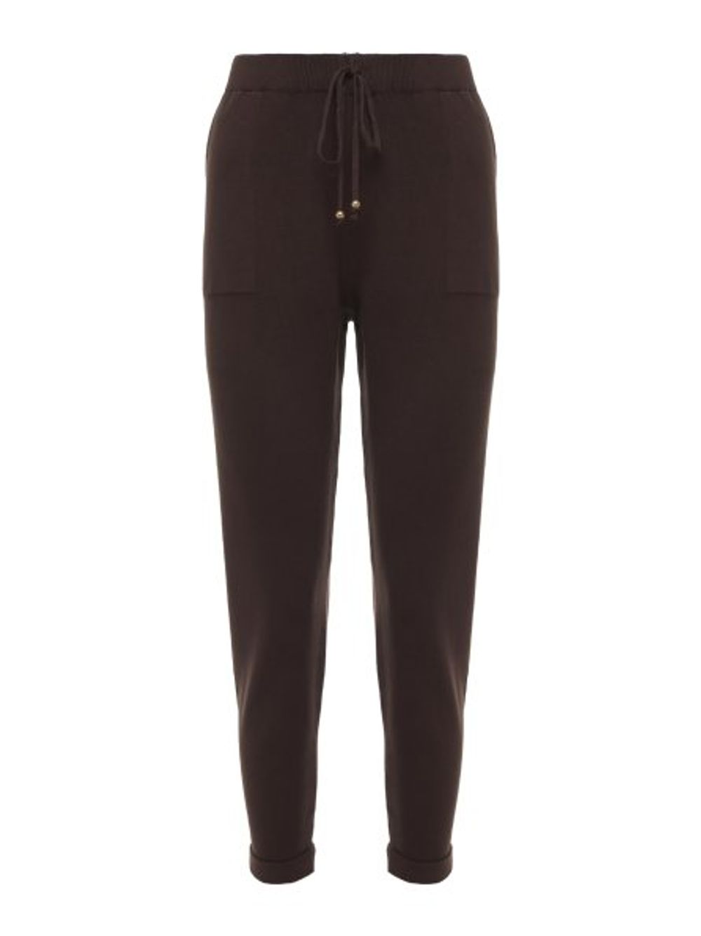 Anselmi — Calça em Tricô com Barra Italiana Chocolate
