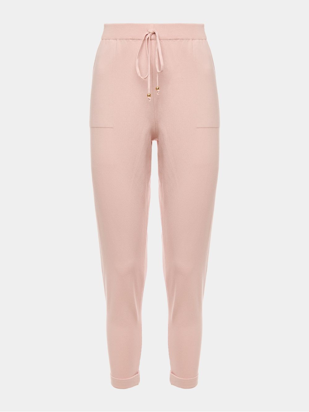 Anselmi — Calça em Tricô com Barra Italiana Blush