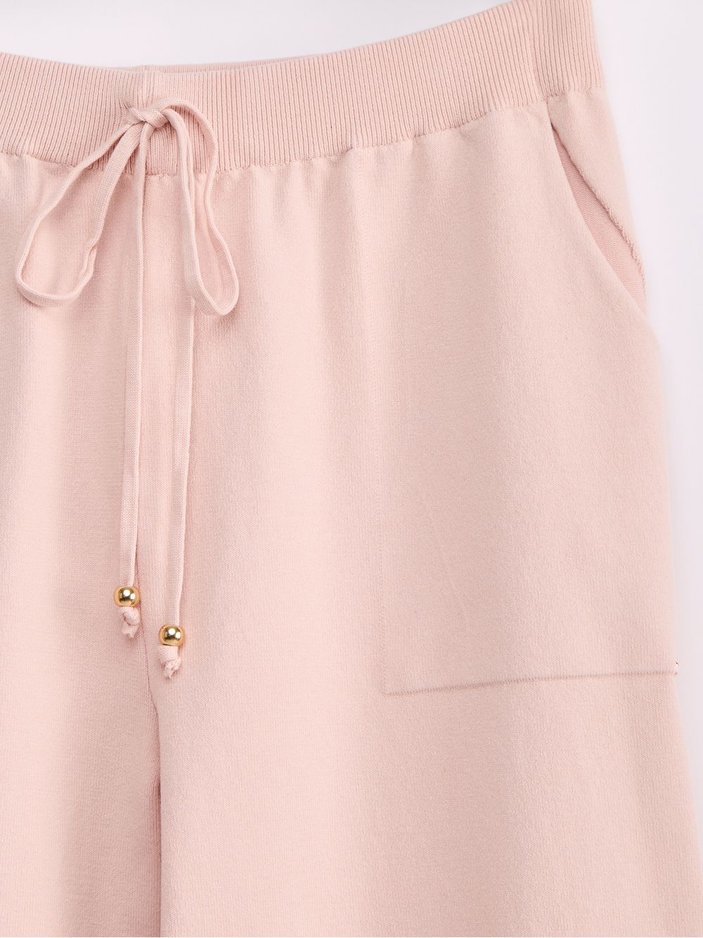 Anselmi — Calça em Tricô com Barra Italiana Blush