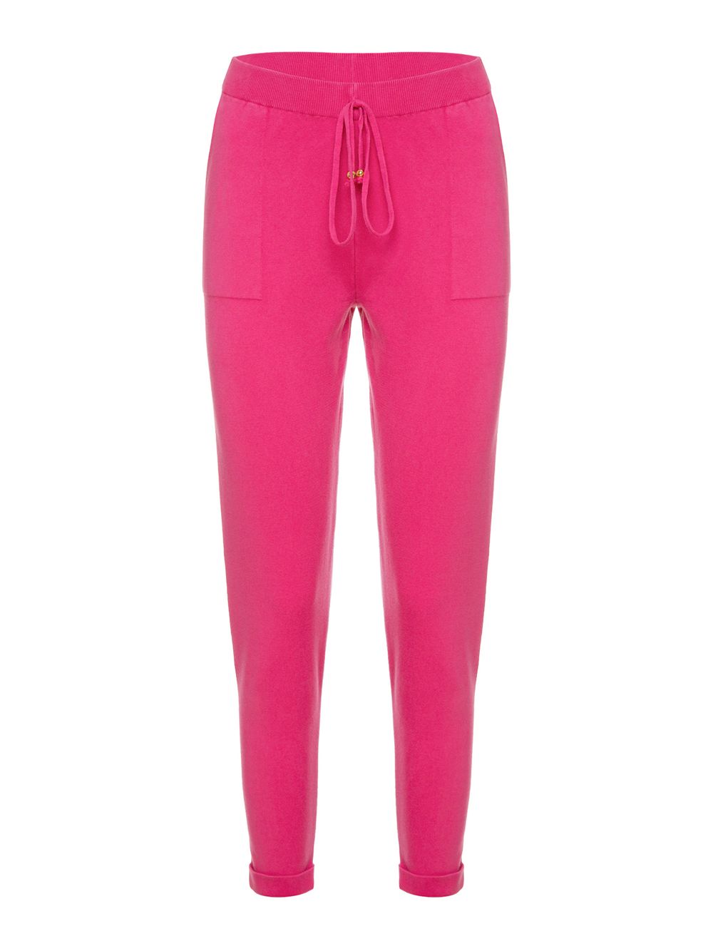 Anselmi — Calça em Tricô com Barra Italiana Pink