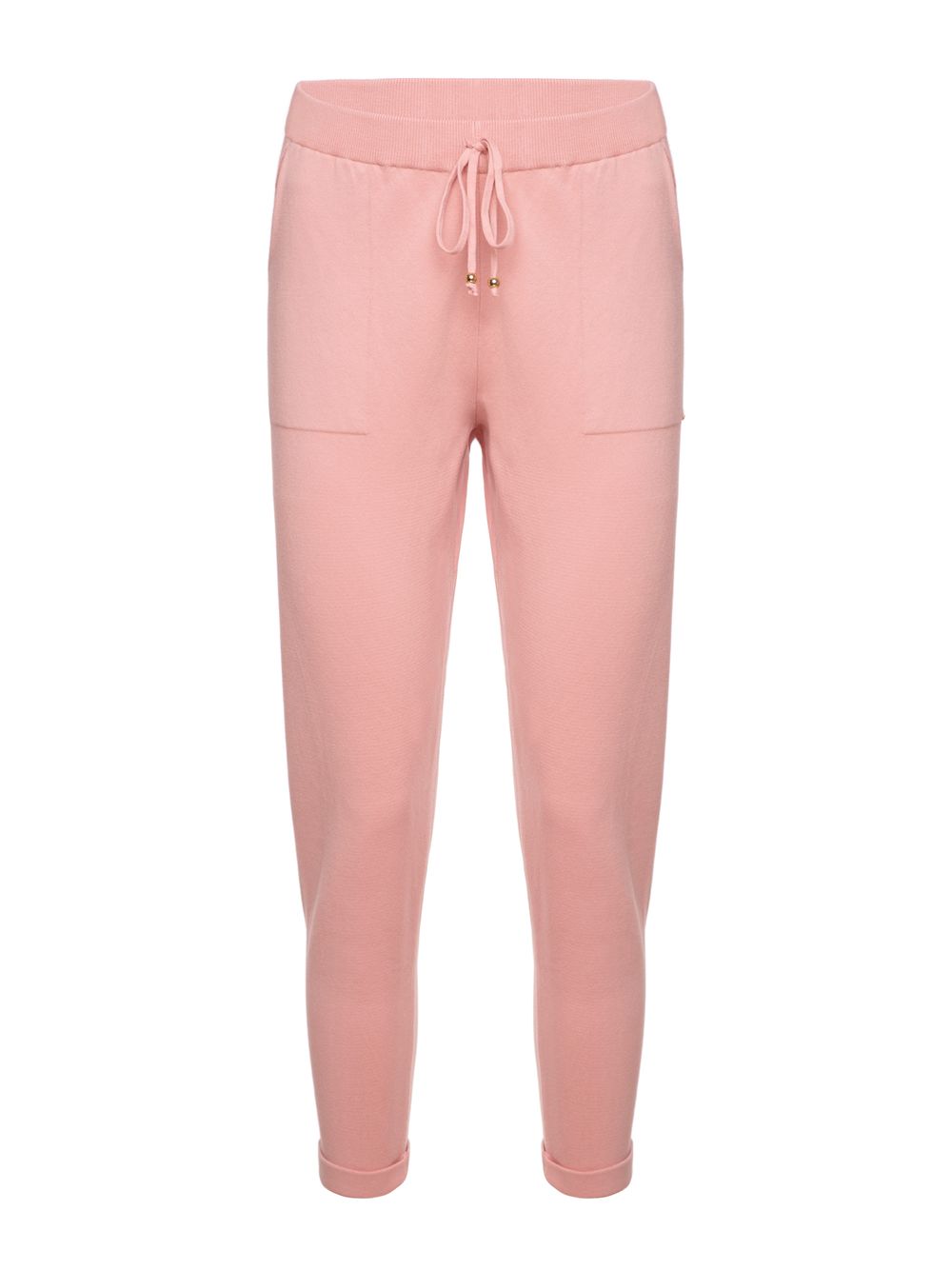 Anselmi — Calça em Tricô com Barra Italiana Argila Rosa