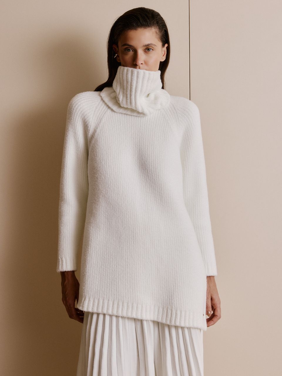 Maxipull Assimétrico Off White