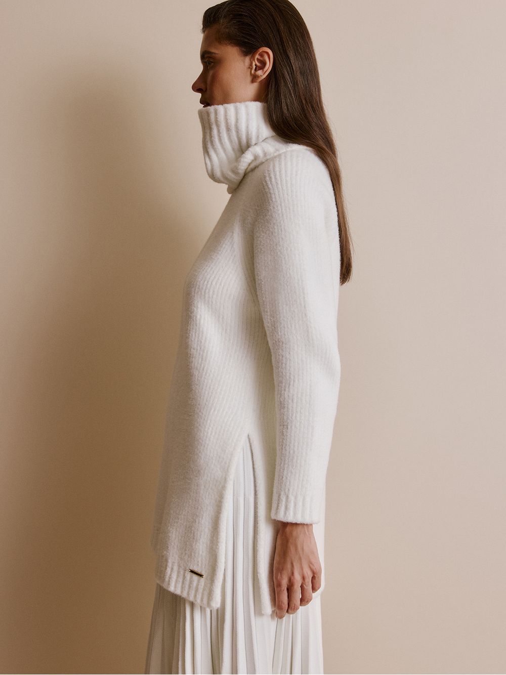 Anselmi — Maxipull Assimétrico Off White