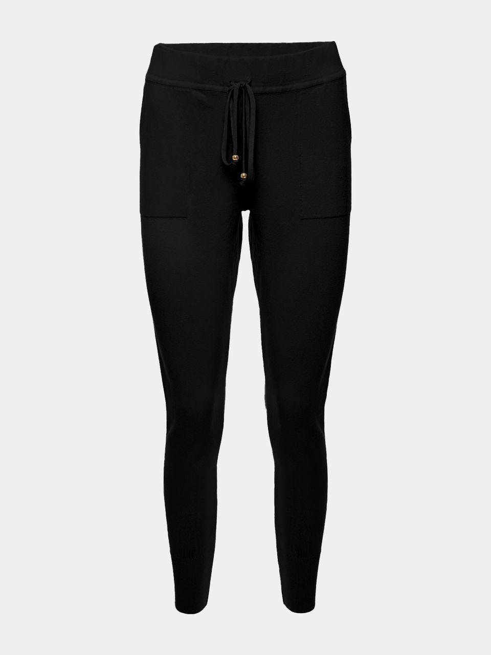 Calça de Tricô Barra Elástica Preto