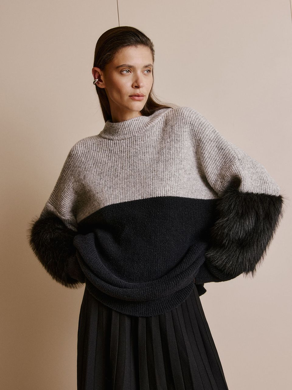 Maxipull Faixa Fur Preto