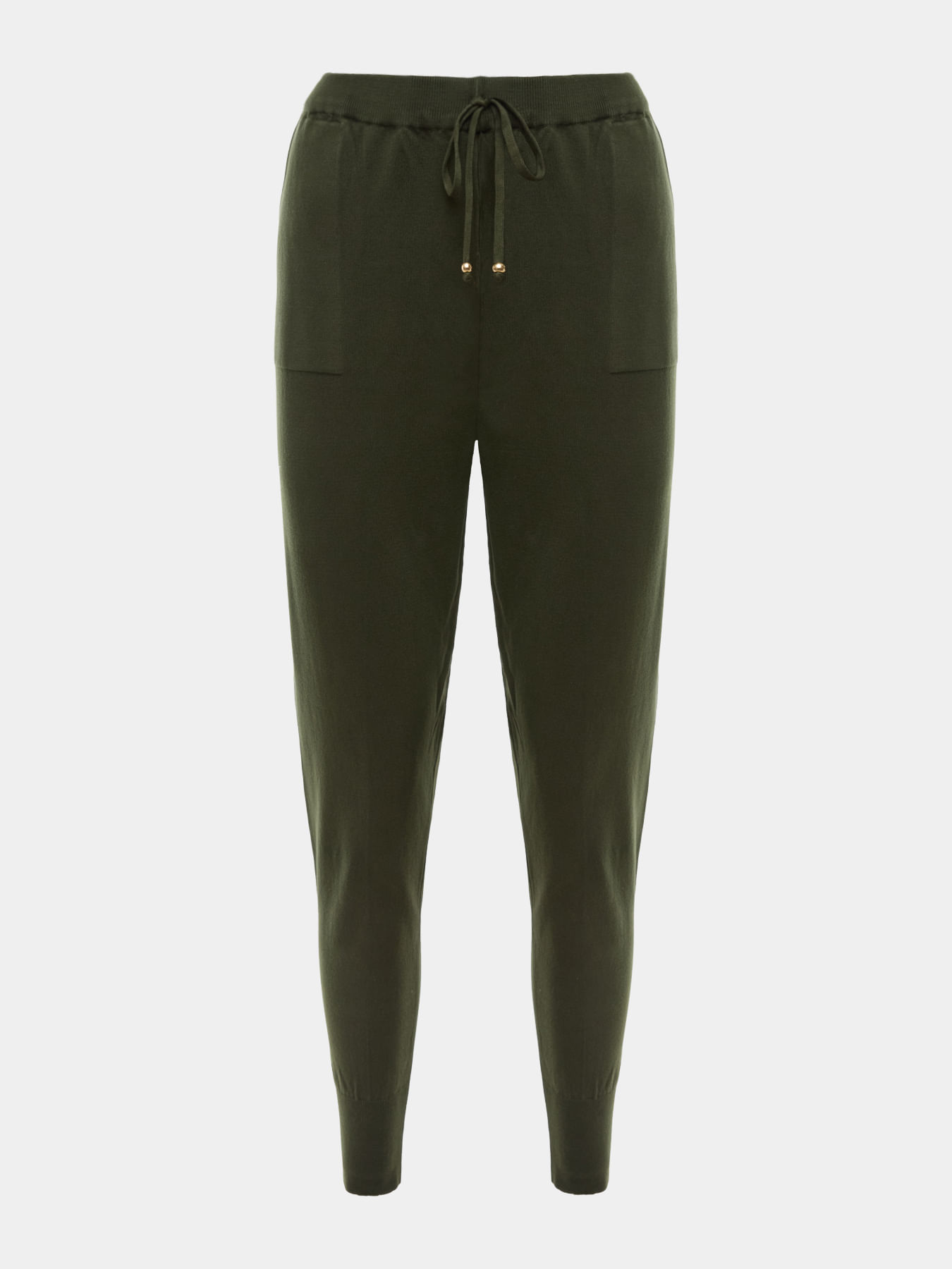 Calça de Tricô Barra Elástica Matcha — Anselmi