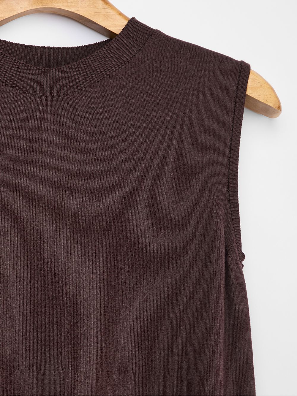 Anselmi — Vestido Midi Sem Mangas Chocolate