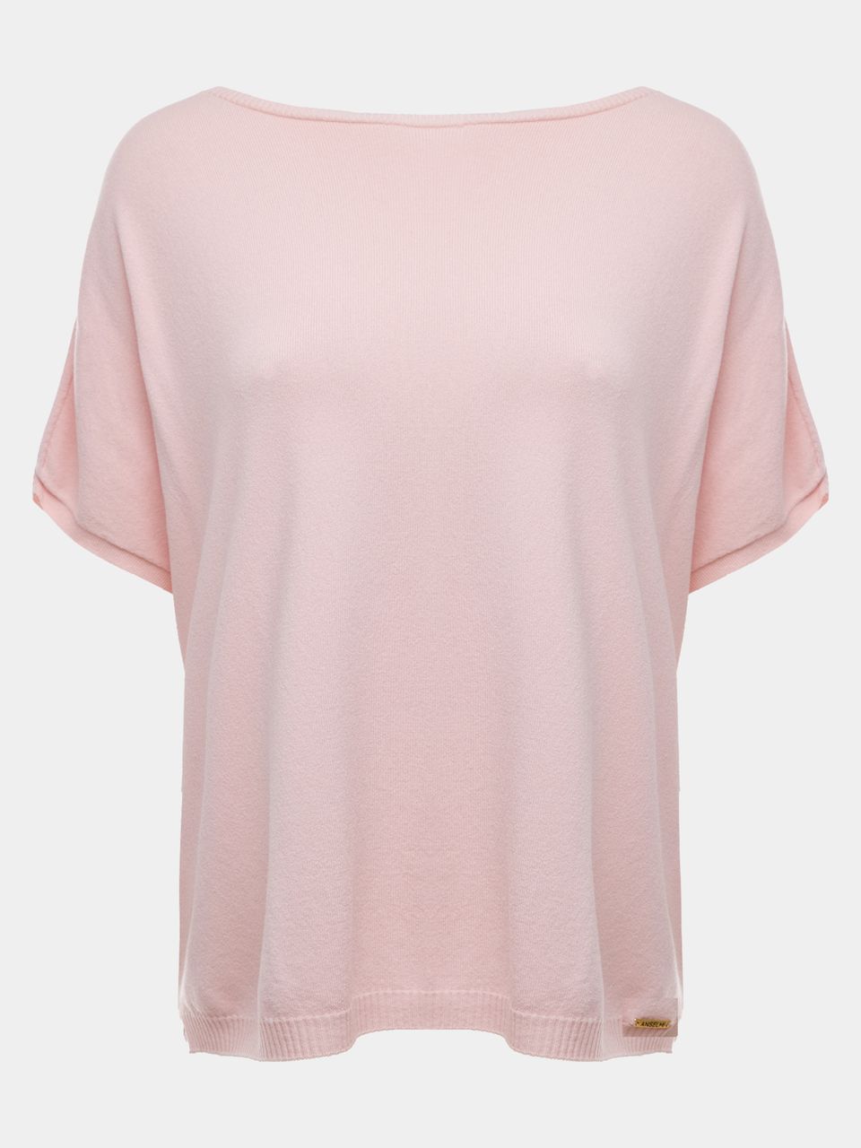 T-Shirt Ampla Decote Canoa Blush