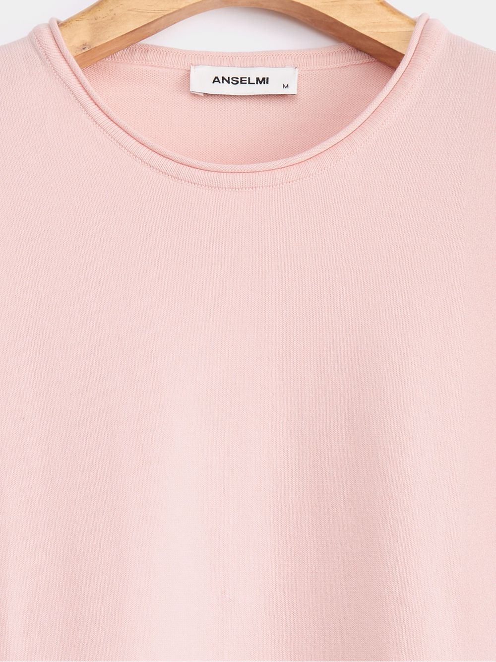 Anselmi — Blusa Básica Manga Rolinho Blush