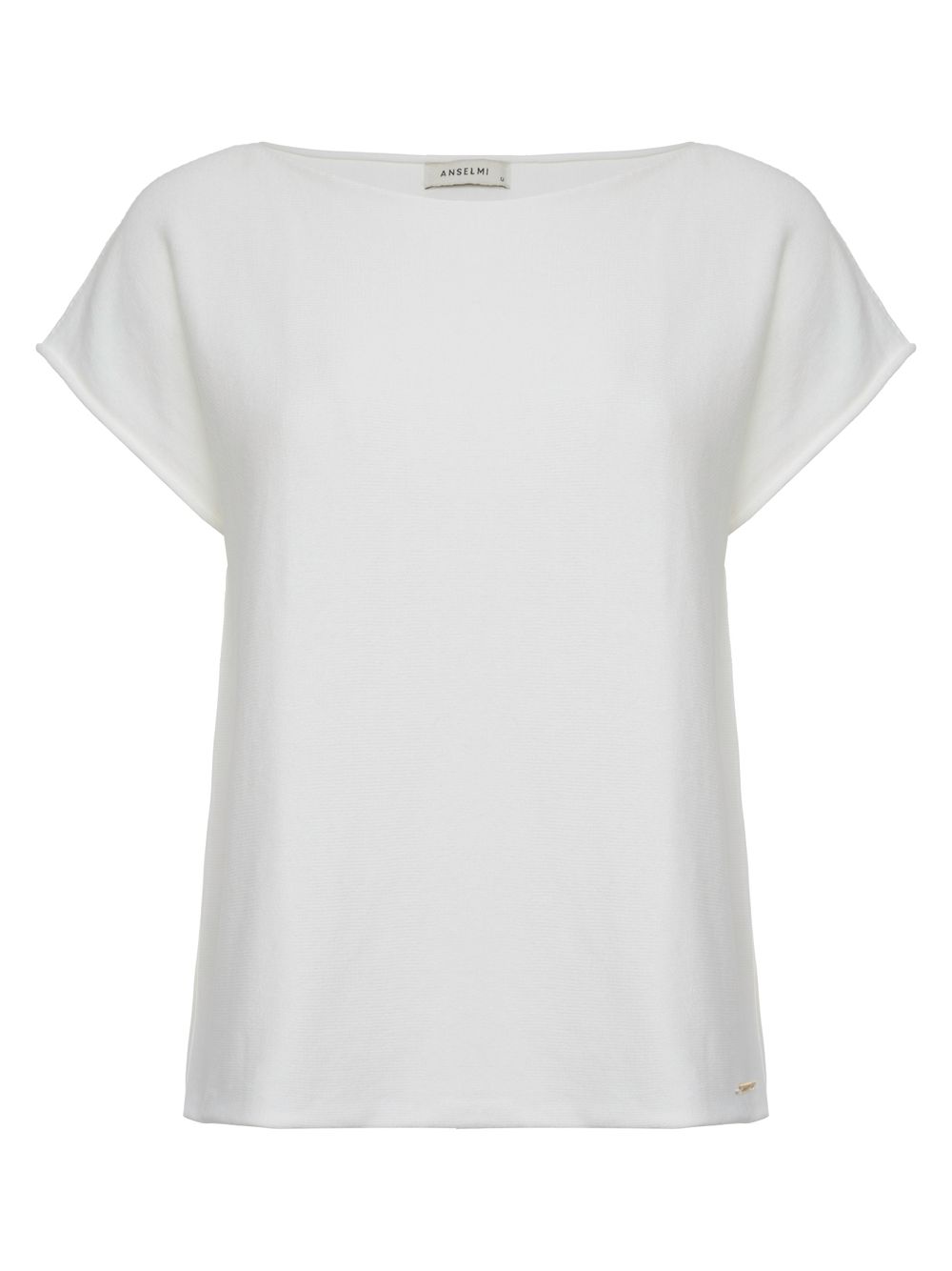 Anselmi — Blusa Ampla Decote Canoa Off White