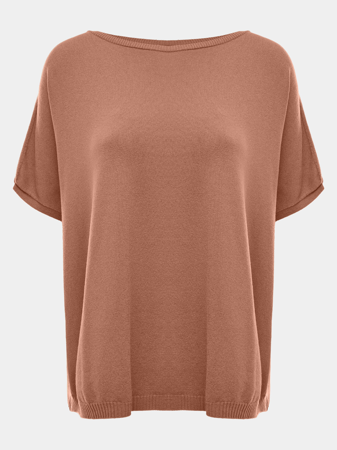 T-Shirt Ampla Decote Canoa Bombom — Anselmi