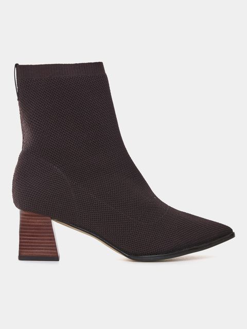Bota Cano Curto e Salto Alto Chocolate — Anselmi