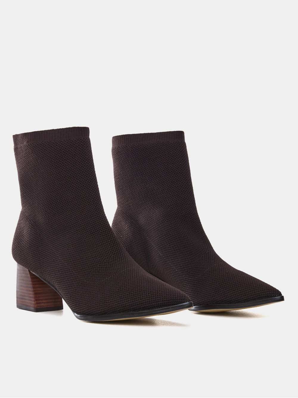 Anselmi — Bota Cano Curto e Salto Alto Chocolate