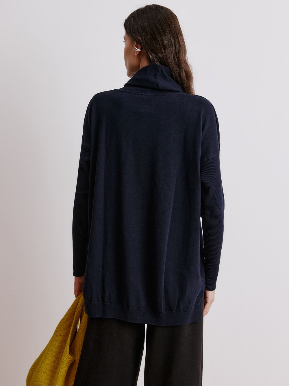 Anselmi — Blusa Anselmi Gola Boba Azul Meia Noite