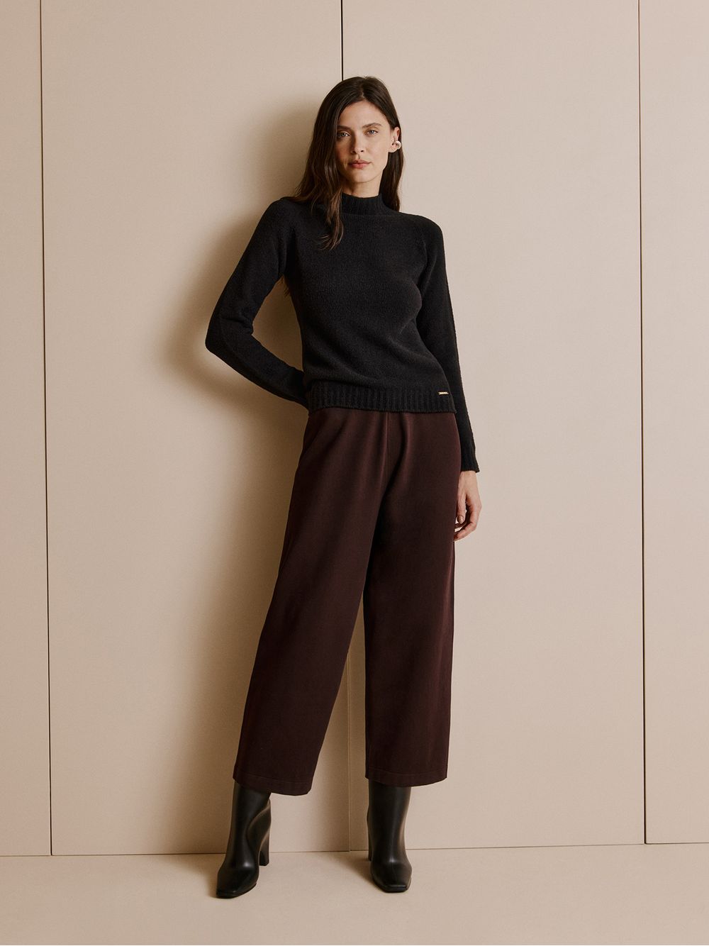 Anselmi — Blusa Básica Layer Preto