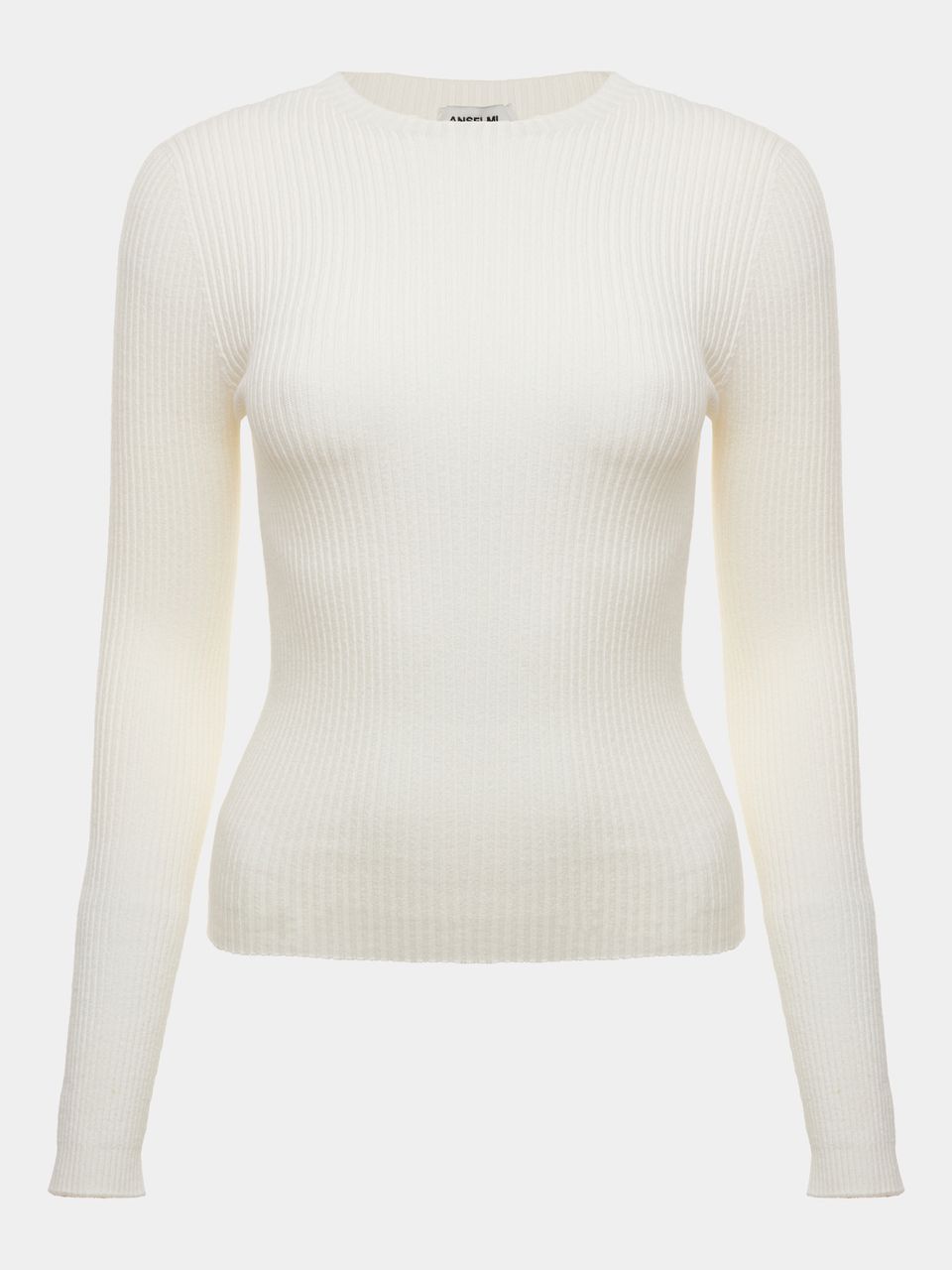 Blusa Básica Decote Redondo Off White