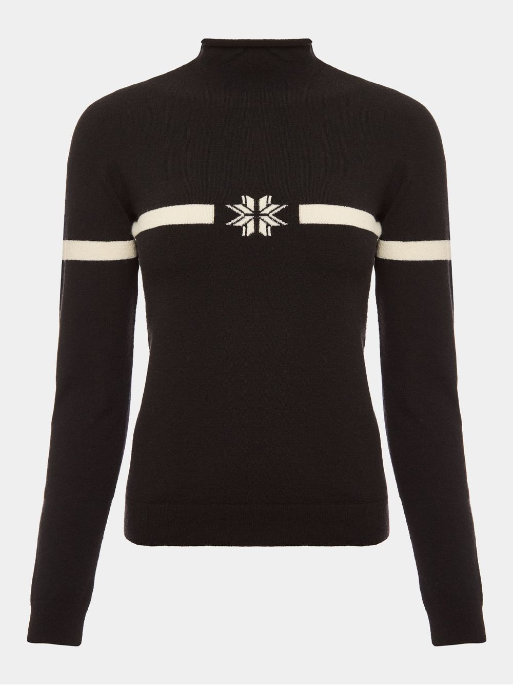 Anselmi — Pullover Floco de Neve em Lã Merino Preto