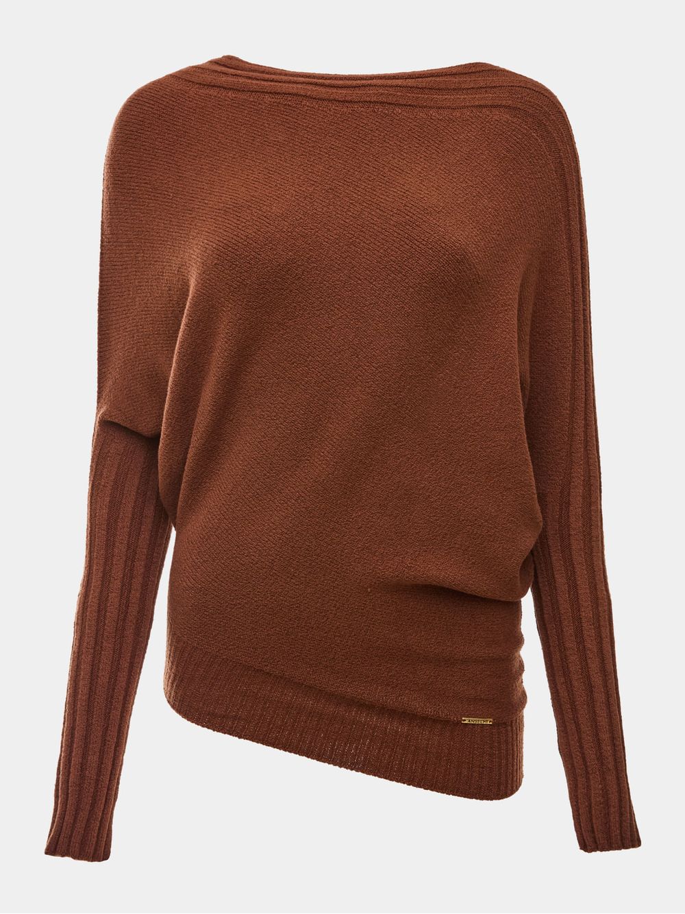 Anselmi — Blusa Assimétrica Linea Camurça