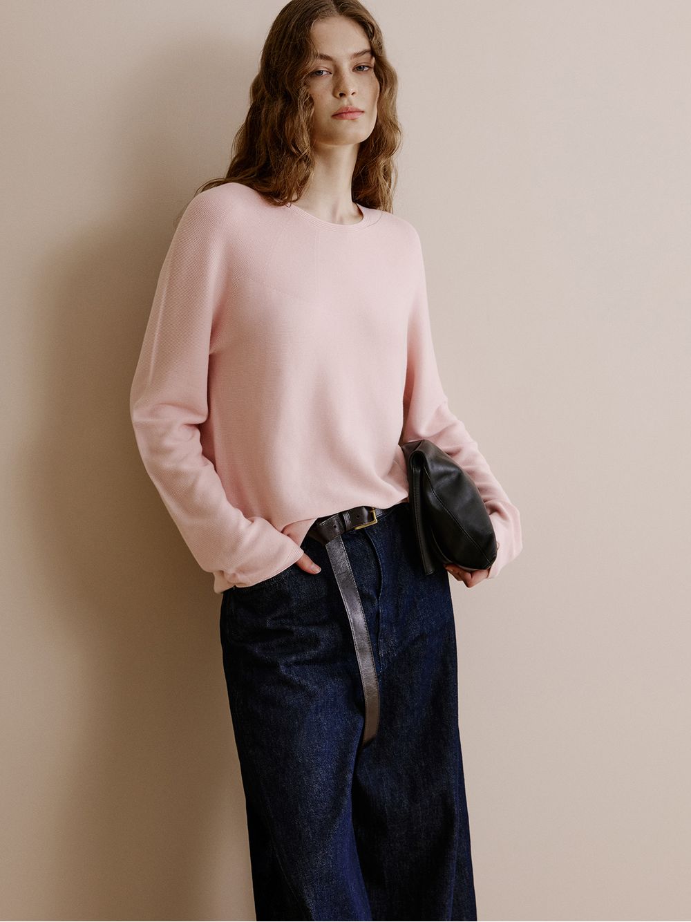 Anselmi — Blusa Manga Longa 3D Blush