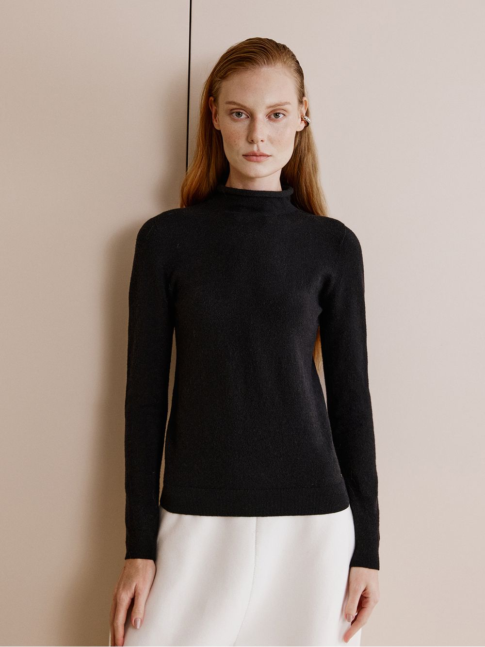 Anselmi — Blusa Feminina em Lã Merino Preto