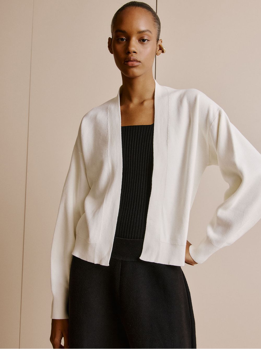 Anselmi — Casaco Curto Quadrado Off White