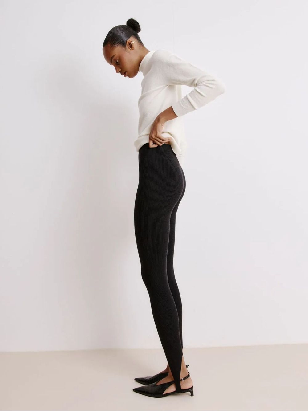 Anselmi — Calça Fuseau Canelada Preto