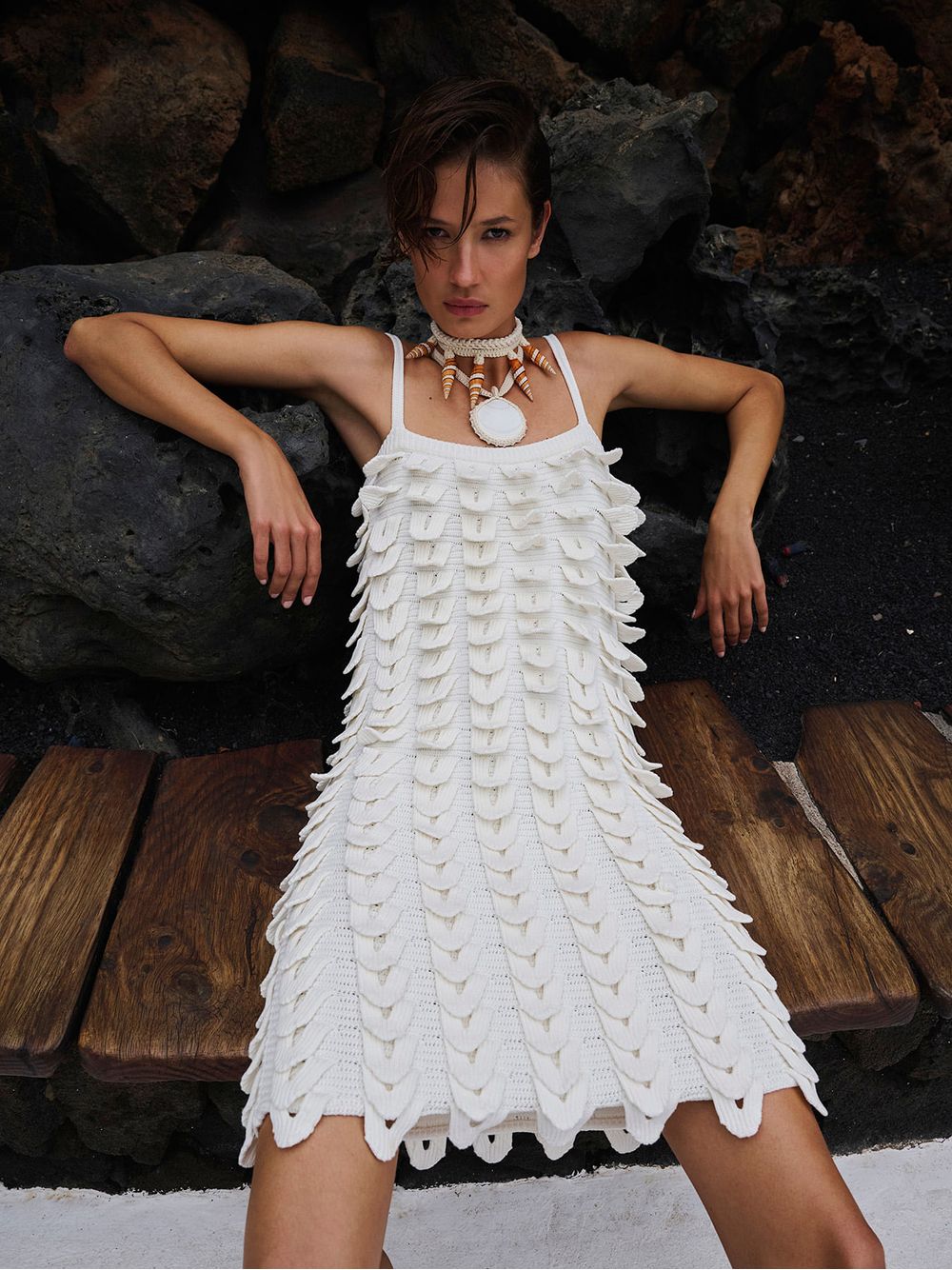 Anselmi — Vestido Alga Off White