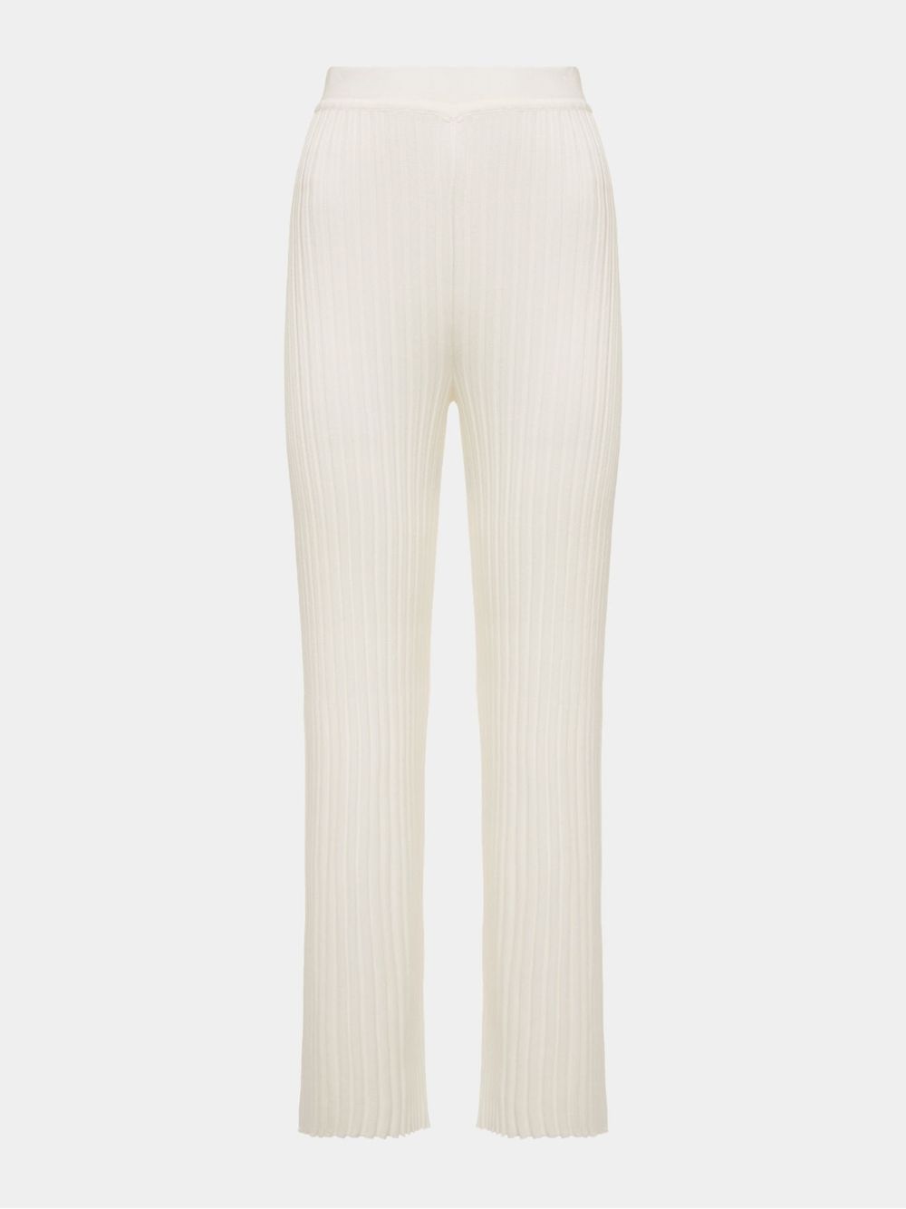 Anselmi — Calça Canelada Reta Off White