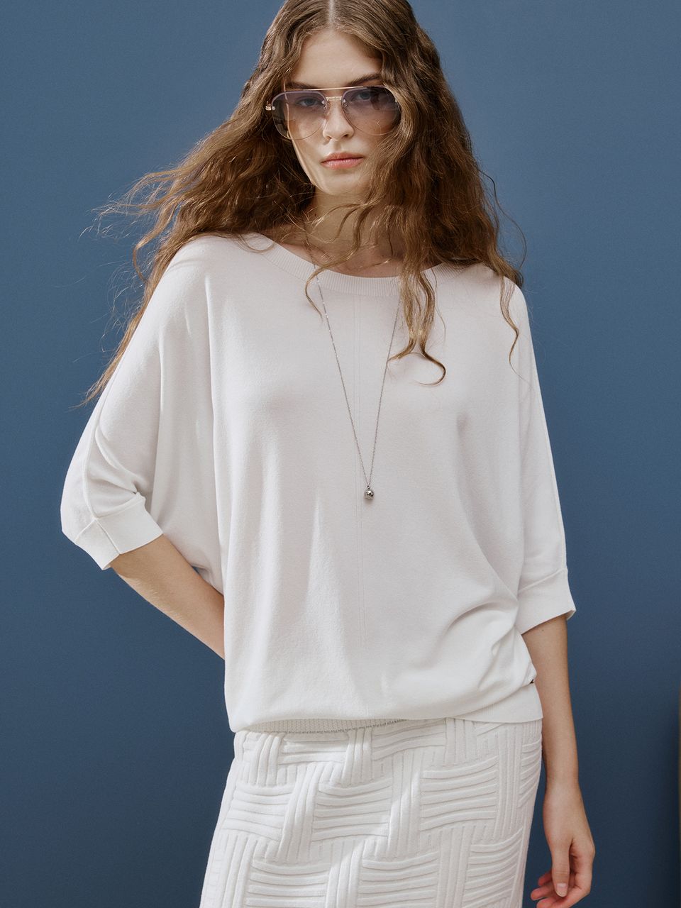 Blusa Ampla 3d Tencel™ Modal Off White