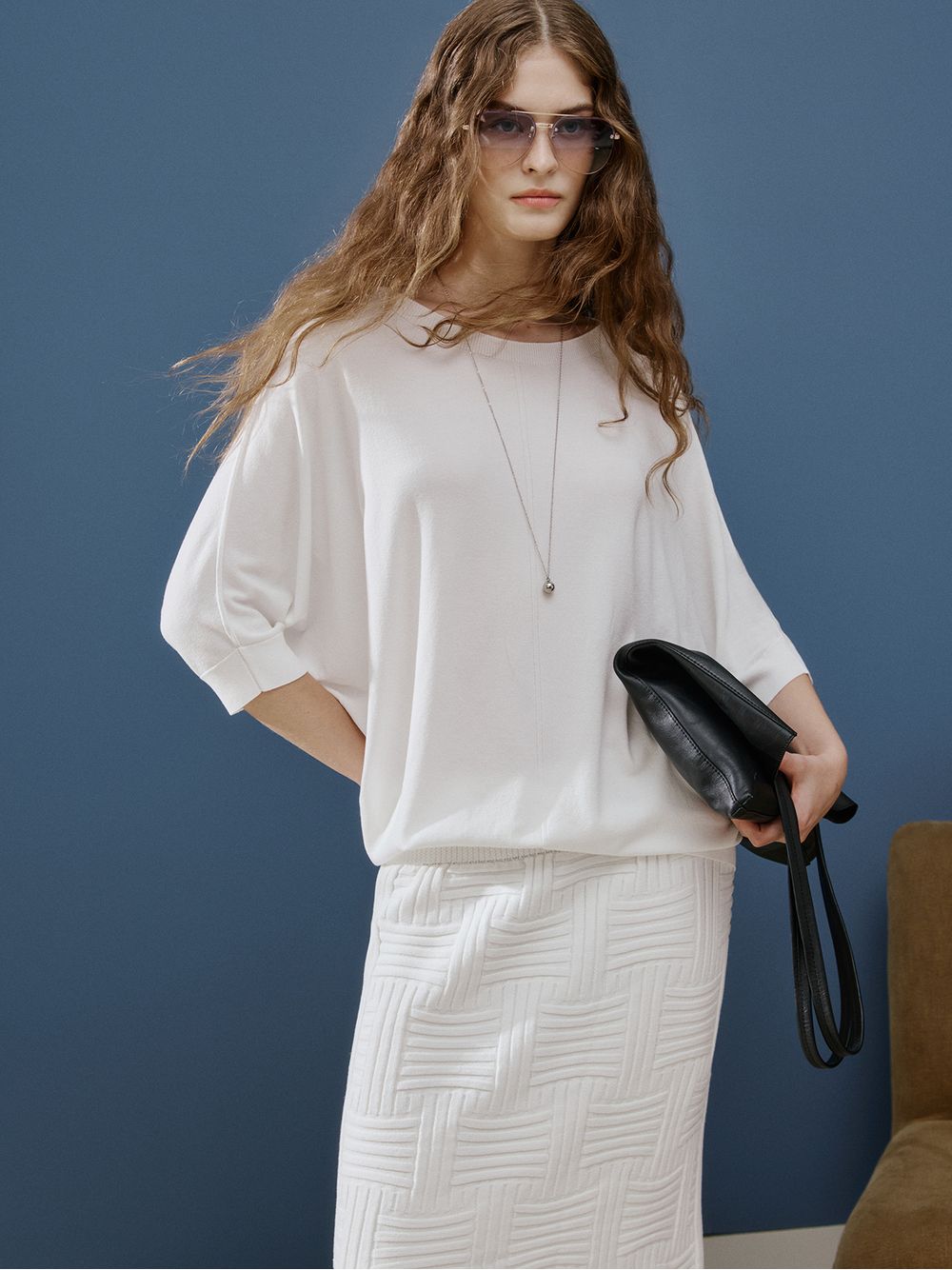 Anselmi — Blusa Ampla 3D Off White