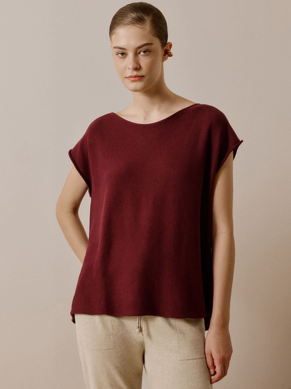 Blusa Ampla Decote Canoa Figo