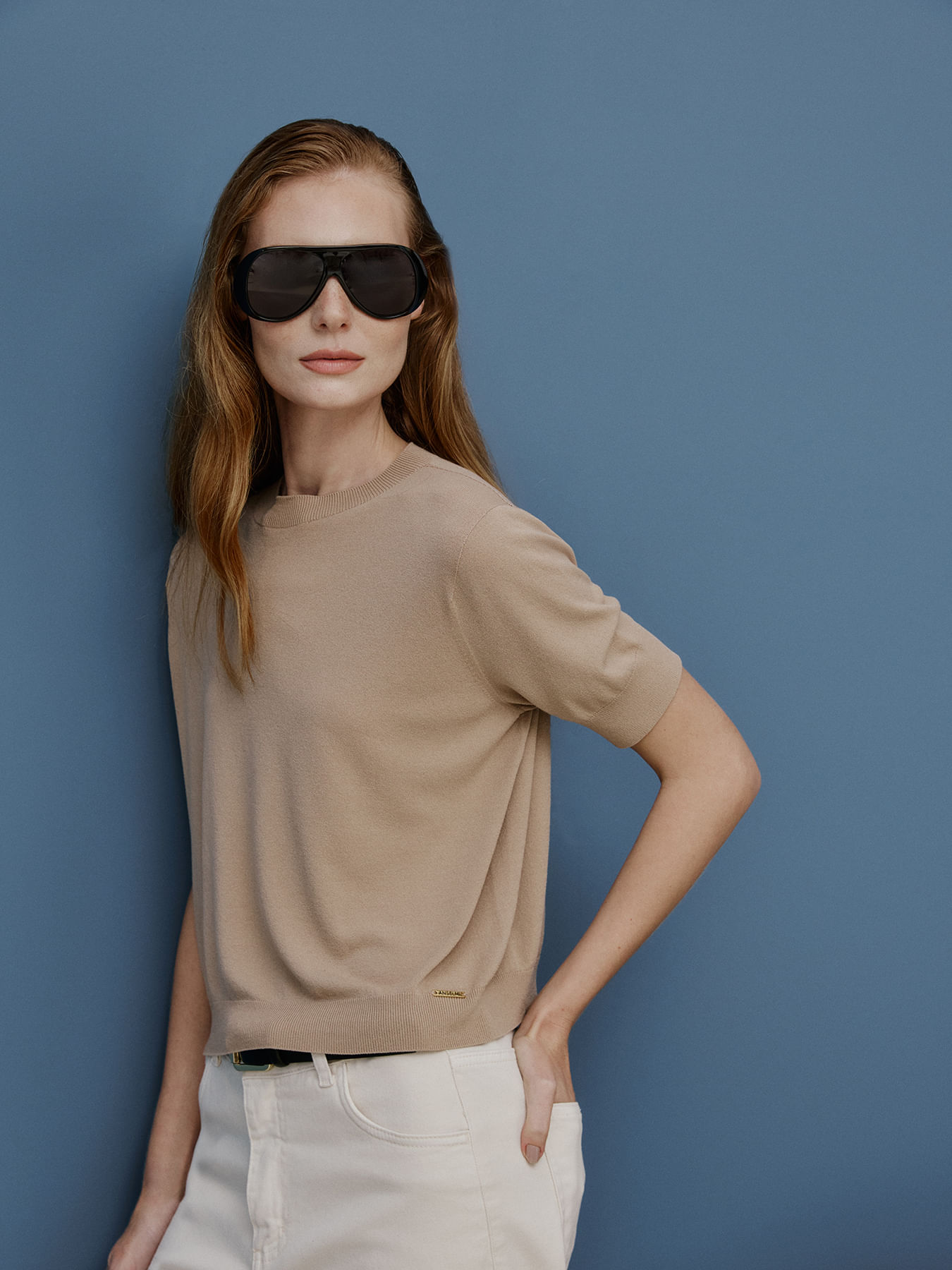 T-Shirt Modal Tencel™ Modal Castor — Anselmi